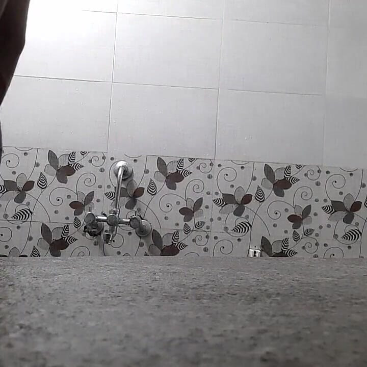 Horny Boy in the Bathroom Showering