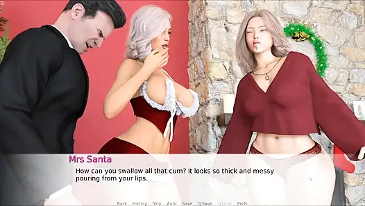 Lisa nyepong kontol besar pria lain di depan suaminya sinterklas