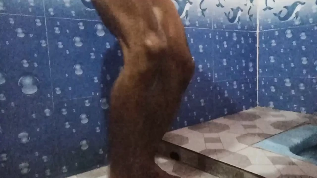 Enjoying at bathroom with ass and penis