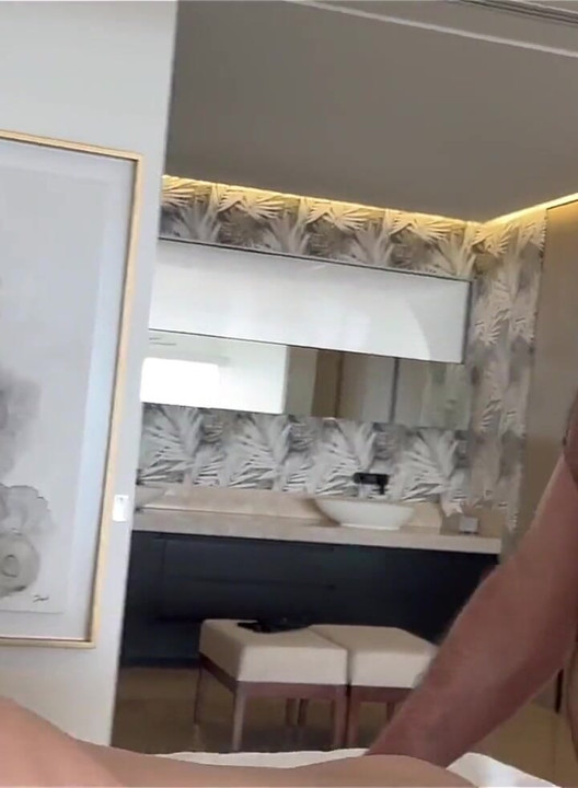 Muscle Bear Fucks Blonde Twink on Penthouse Stairs