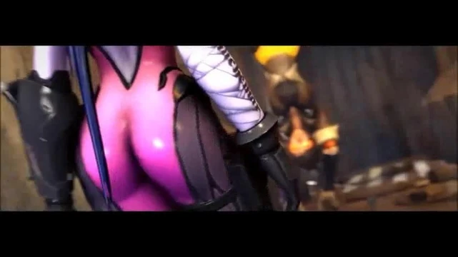 Futanari Widowmaker Gagging Tracer Upside Down