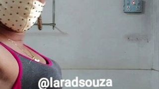 Indian sexy crossdresser Lara D'Souza in yoga suit video
