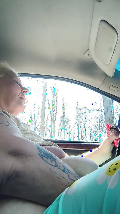 Masterbation in Car Driver Seat