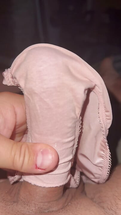 Satin pink pantie crush
