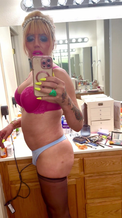 Me recently as an early 2000s blonde bimbo porn star