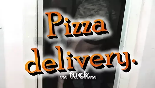 Livraison de pizzas. Un livreur de pizzas se fait prendre en levrette avec une MILF dans la cuisine et jouit dans sa chatte. Creampie. Éjaculation. Sexe en levrette