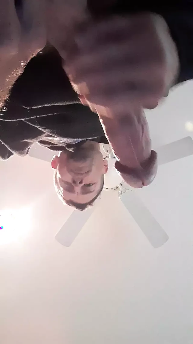 POV stroking thick white cock cumshot
