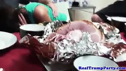 Real partying roommates getting pussyfilled