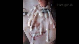 Трипс со спермой на лице Lena Myer со сливками