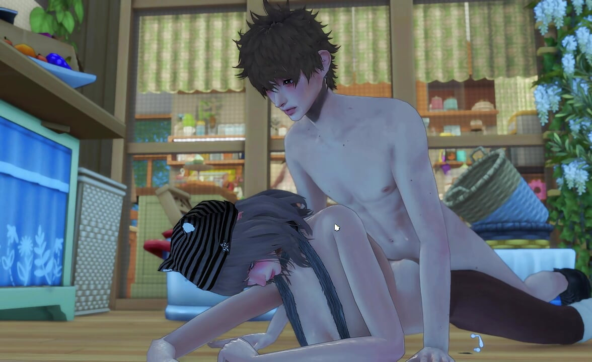 Sims 4 3D - Tarde Romântica no Quintal com Casal Asiático