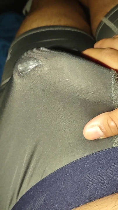 Cumming through boxers