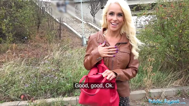 Public Agent Tattooed busty German blonde MILF fucked hard