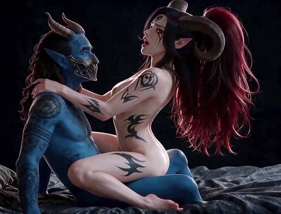 AI-generated: Sex between demons... they got stamina