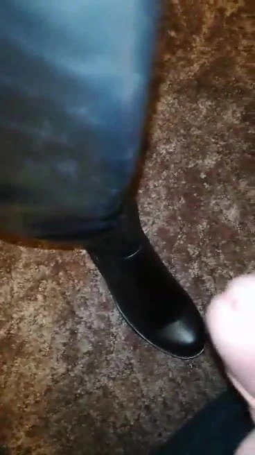 Cum on flat otk boots