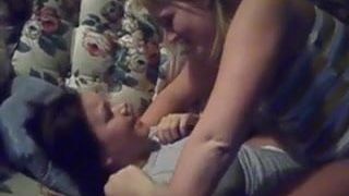 lesbian friends intense kissing