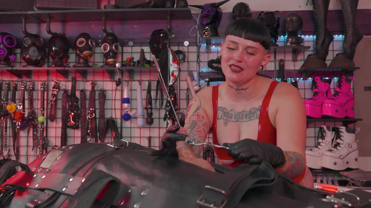 Bondage Sack Sub Gets Sounded by Ms Nacke