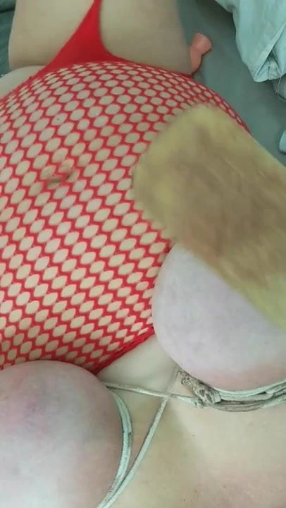 Scottish slut Sara has some tit abuse .  1 of 3