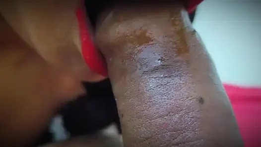 Closup-blowjob und abspritzen