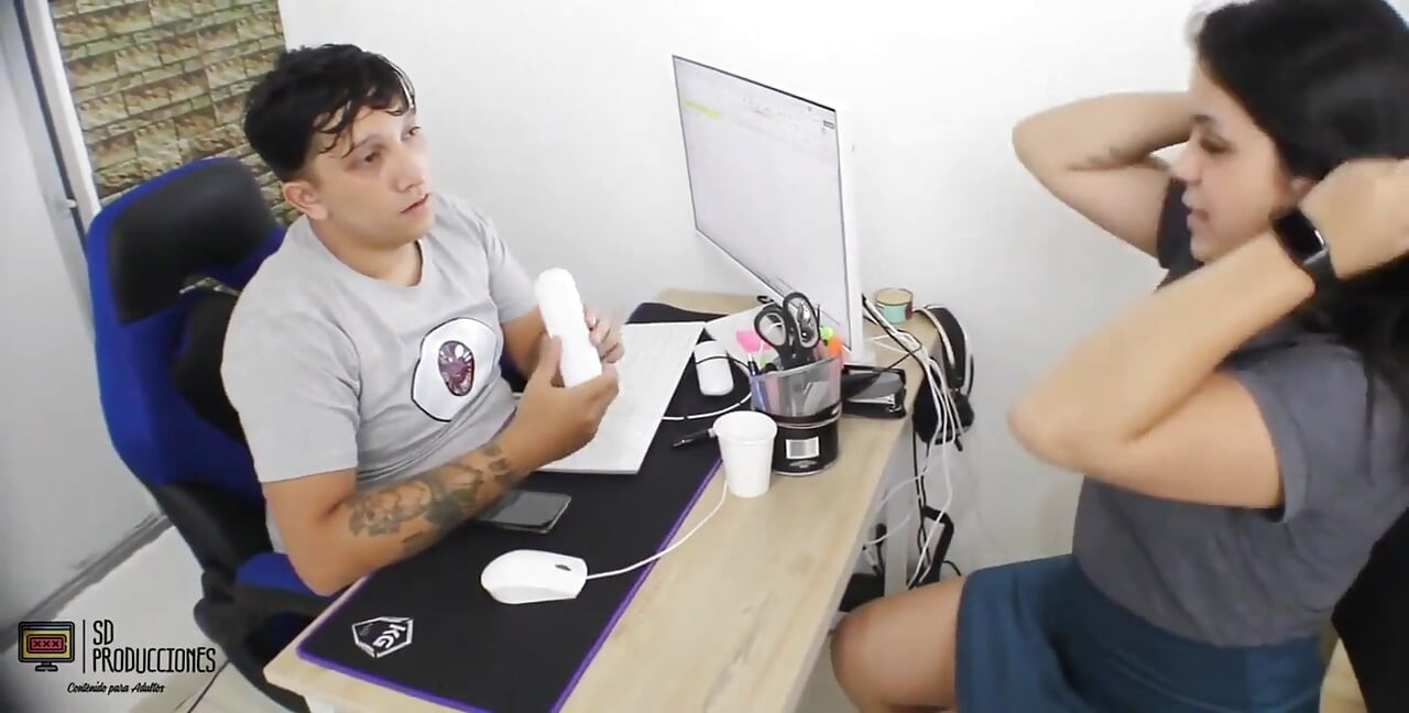 Horny Employee Gets Sneak Peek with Her Pussy Part 1