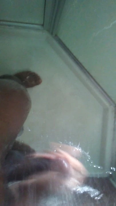 Shower cumshot