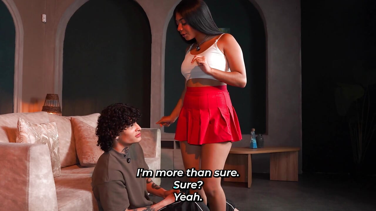 Nerd stepbrother ends up enjoying his stepsister's slim body