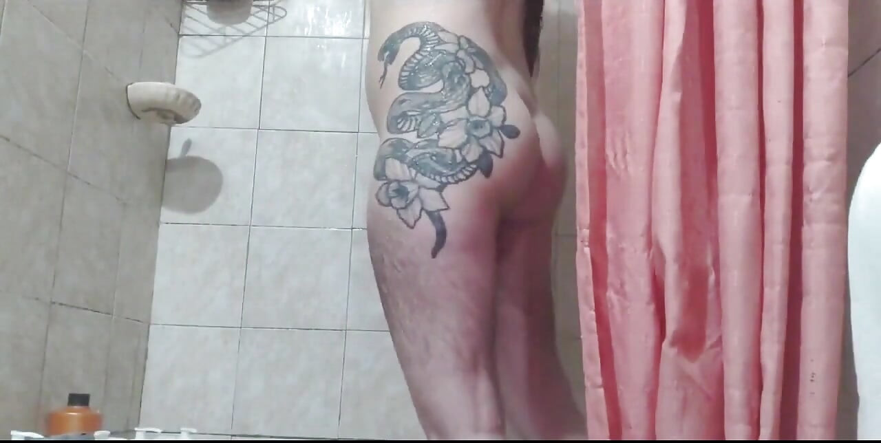 Bañándose en un día frío