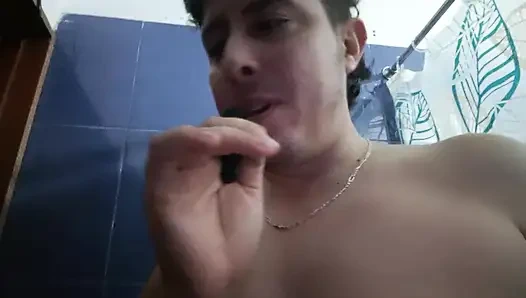 Stepsister masturbates watching a video on my cell phone