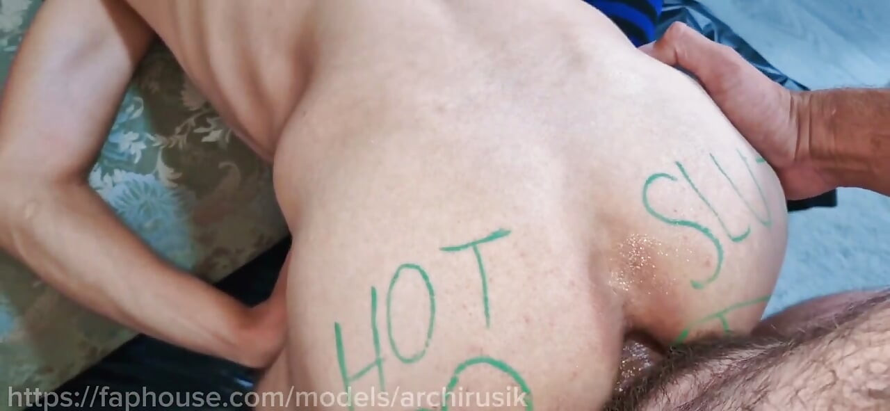 A Hot Slut, Covered in Sperm! Exclusively Large Cocks, Sex Without Condoms, and Lots of Sperm!