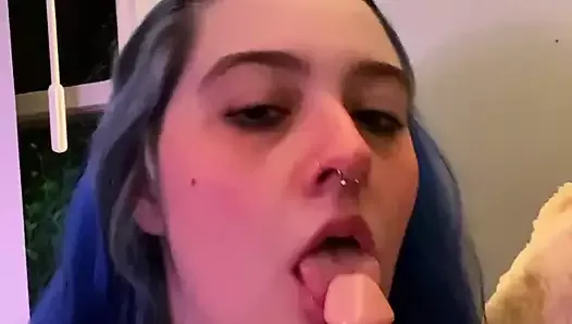 Egirl LOVES Sucking Cock So Much She Resorts To Toys!