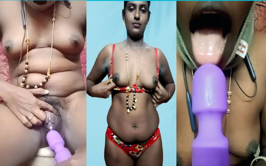 Desi Indian Tamil Hotwife in Pink Saree Vibrates Her Hairy Pussy & Spanks Her Big Black Ass for a American Young Bull