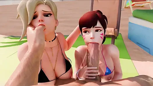 Mercy & D.Va – Autograph Of Lust ( Overwatch Cartoon Parody )