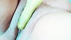 Desi pussy style with cucumber