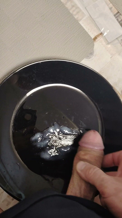 Cumming on a plate