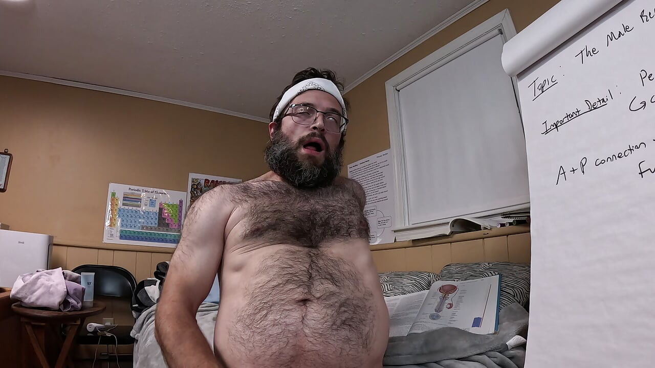 Anatomy lesson video turns into an accidental demonstration of male orgasm