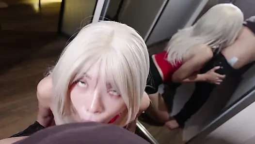 I Just Want to Make Sure He Can't Cheat When He Goes Out. Swallow & Sloppy Blowjob