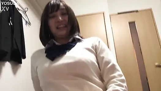 Japanese G-cup Student. Footage of Being Creampie by a Nerdy Boy in the Same Class at College