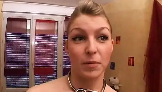 Ariane plays with dildo