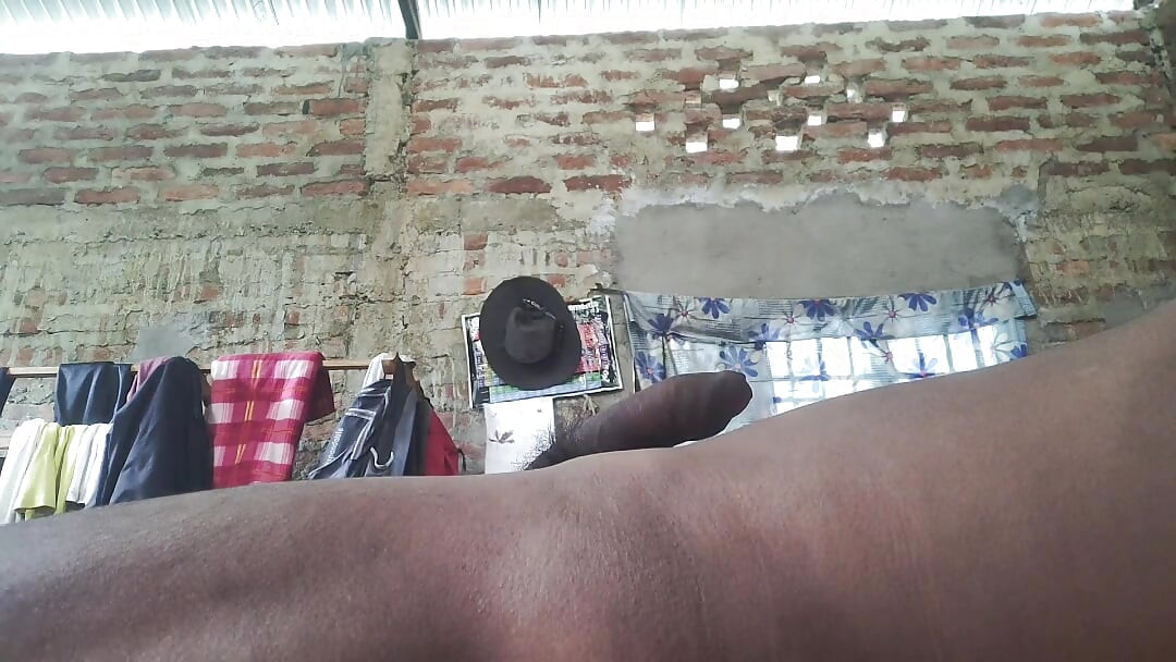 Desi Indian Assamese village gay boy having fun with no-one at home by showing his nude body