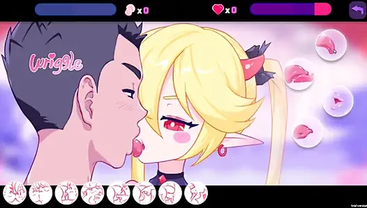 Hentai oyunu - elf kız pinball - korunmasız, sıkı bir seks seansında ince vücutlu seksi succubus
