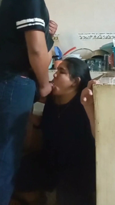 Fucked employee when washing dishes, almost discovered by my wife | Clip 1