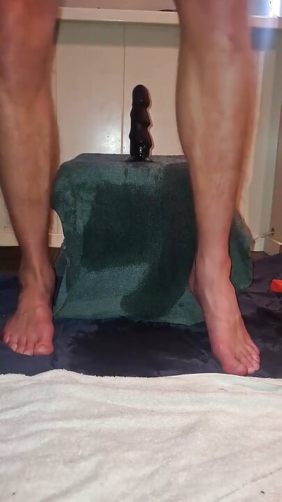 Hot Solo Male Riding His Toy Till Orgasm