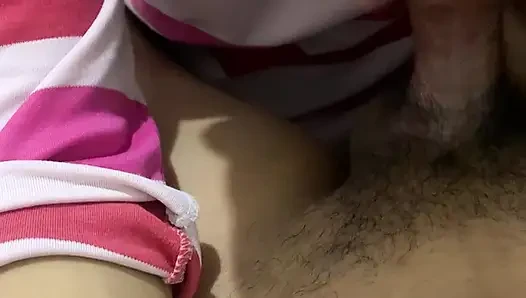 in the mouth of a beautiful hijab girl