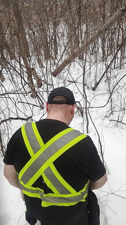 Fat autistic guy jerks & cums in forest pt. 8