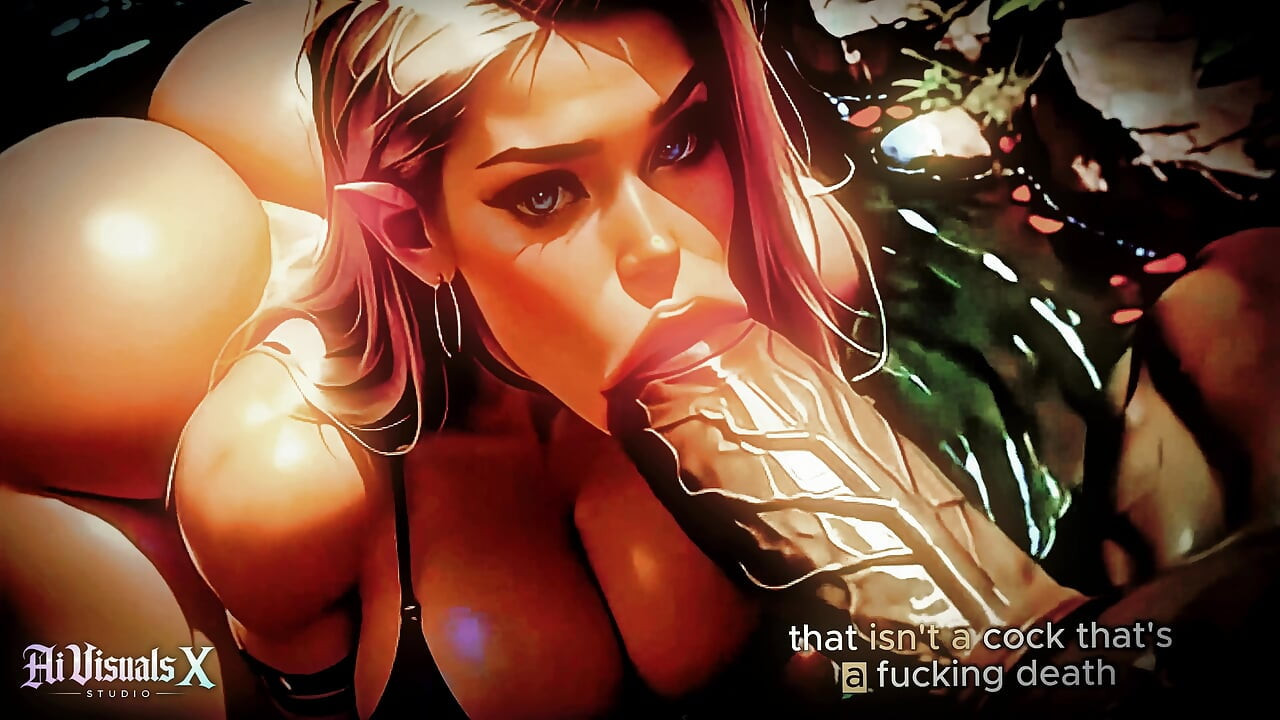 Orc elf Alien fantazija pušenje kurca i jebanje sisa kompilacija - animirana pornografija (AI generisana)