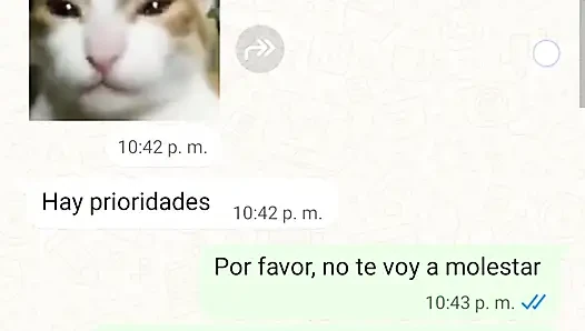 Горячий чат по WhatsApp с моим сводным членом и заканчивается счастливым окончанием