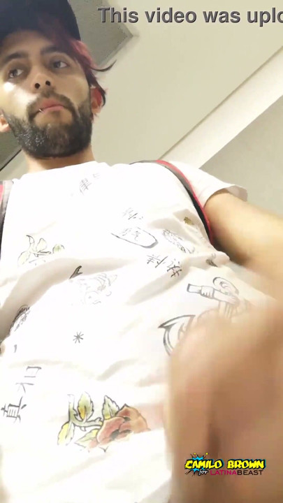 Jerking Off My Big Uncut Cock At The Mall's Public Bathroom - Camilo Brown | Clip 1