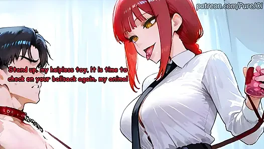 Endure Makima's degradation test to become her filthy puppy (CBT JOI)