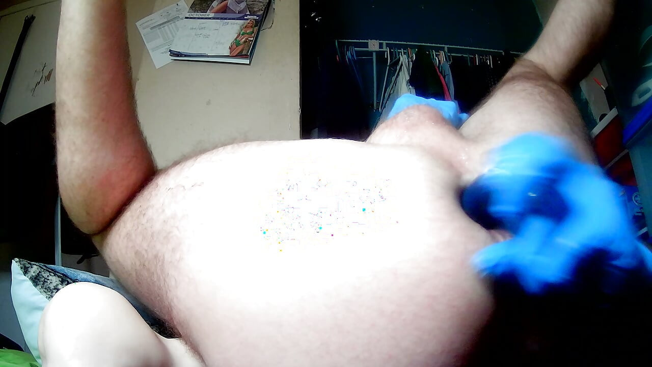 Fucking that Asshole with Dildo inside mine.