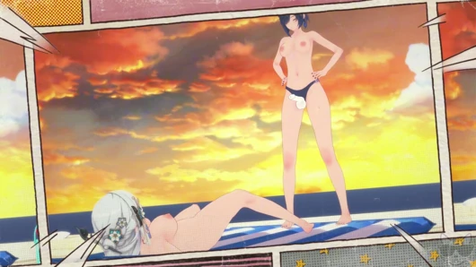 Yelan x Shenhe at the beach (genshin impact) P3 SEX