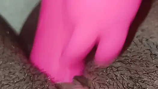 Behaarte und sahnige kolumbianische muschi